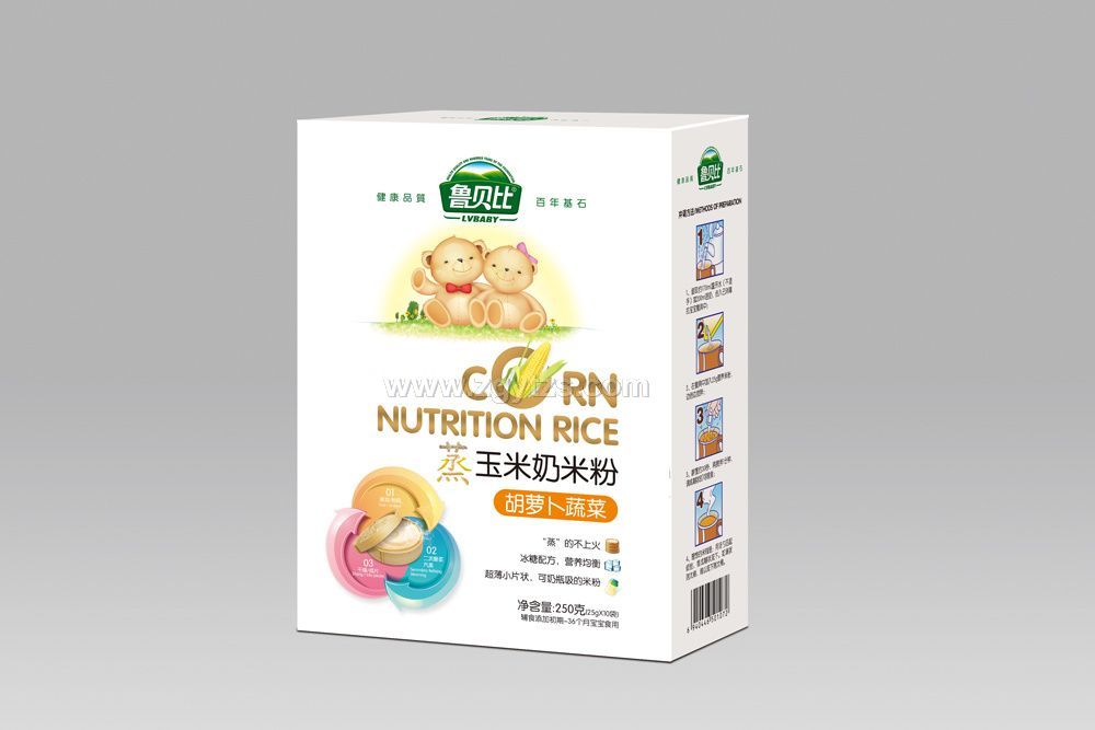 蒸玉米奶米粉胡蘿卜蔬菜配方圖片