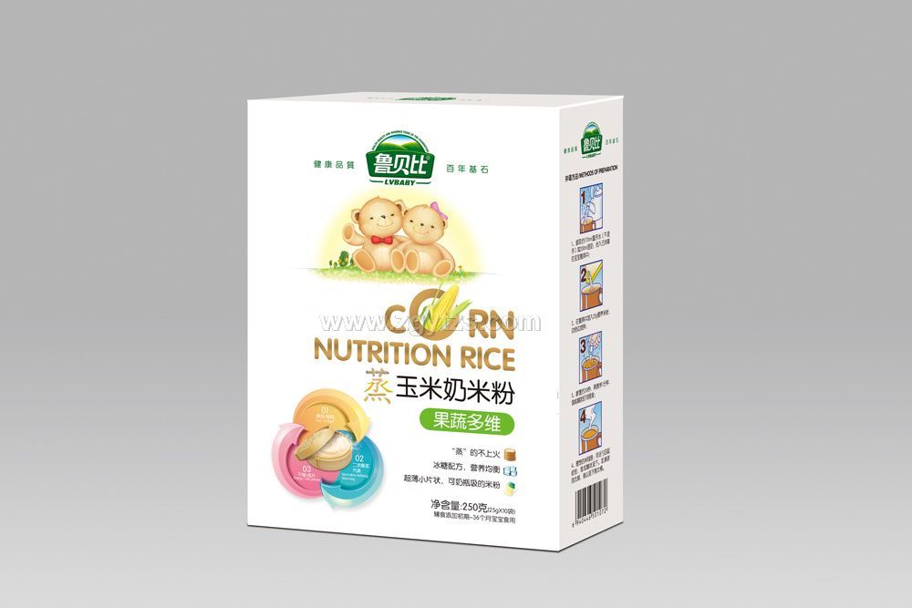 蒸玉米奶米粉果蔬多維配方盒裝圖片