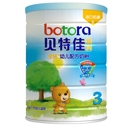 貝特佳暢潤系列金裝+幼兒配方奶粉3段